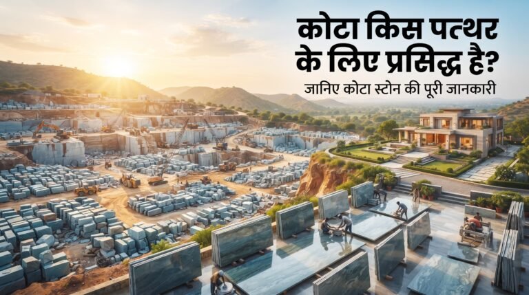 रामगंजमंडी राजस्थान की कोटा स्टोन खदानें और पॉलिश्ड कोटा स्टोन स्लैब, कोटा किस पत्थर के लिए प्रसिद्ध है